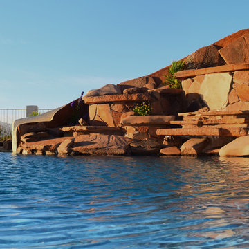 Custom Pools, Stream, Water Feature