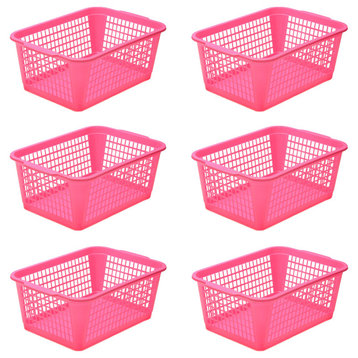 Large Plastic Storage Basket, 32-1184, Pink, 6