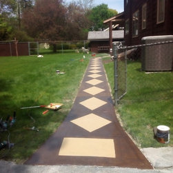 Colored and textured footpath - Products