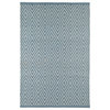 Diamond Slate/Light Blue Indoor/Outdoor Rug, 3'x5'