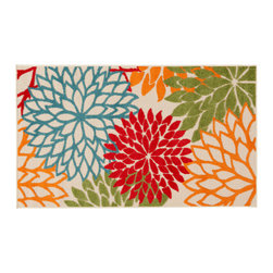 Nourison - Nourison Aloha 3' x 5' Green Tropical Area Rug - Doormats