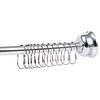 Utopia Alley 72" Aluminum Curved Rod With Shower Rings and Liner, Chrome