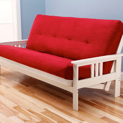 Monterey Antique White Futon | Suede Red Futon Mattress - Products
