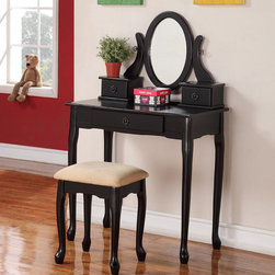 Black Vanity Table - Makeup Mirrors