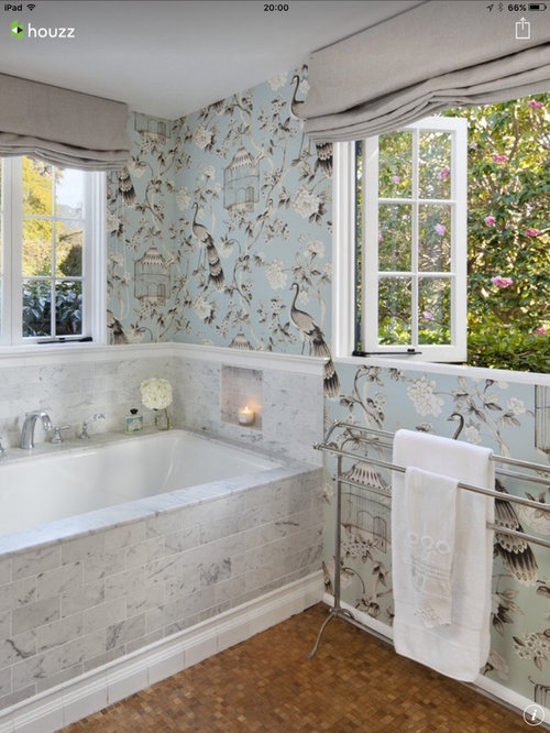 Using wallpaper in a bathroom Houzz UK