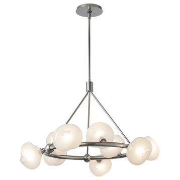 Hubbardton Forge 131069-02-FD Ume 9-Light Ring Pendant, Bronze Finish and Frosted Glass