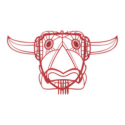 Matt Grote - 3D Printed Longhorn Head Wall Art - Wall Sculptures
