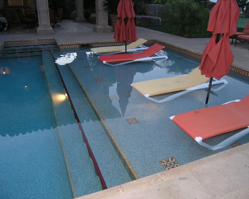 pool baja shelf umbrella sleeve oasis inground desert mediterranean chairs pools lounge luxurious tanning entry ledge step swimming deck chair