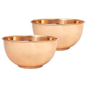 Solid Copper Stone Hammered Beating/Mixing Bowls, 3 Piece Set Solid Copper Stone Hammered Beating/Mixing Bowls, 3 Piece Set