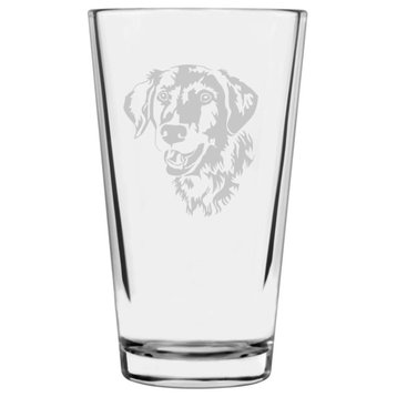 Golden Retriever, Alternate Etched All Purpose 16oz. Libbey Pint Glass