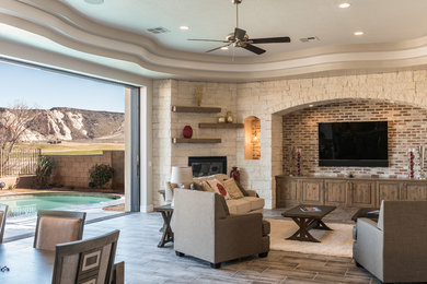 Inspiration for a timeless family room remodel in Salt Lake City