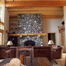 Riverrock fireplace