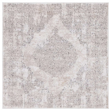 Unique Loom Ivory Woodburn Portland Area Rug, Ivory, 4'0x4'0, Square