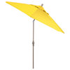 9' Bronze Collar Tilt Crank Aluminum Umbrella, Lemon Olefin