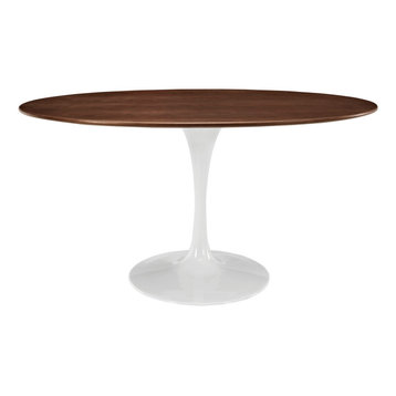 60" Oval Walnut Dining Table