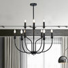 WTY875 Ayada 6" 9-Light
 Indoor Matte Black Finish Chandelier