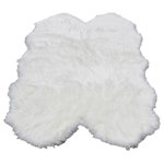 Walk On Me - Super Soft White Faux Fur Sheepskin Shag Rug, White, Quad Pelt 3'x5' - AMAZINGLY SOFT and PLUSH HIGH PILE Faux Sheepskin Rug: If you’re looking for the SILKIEST, SOFTEST rugs for your living room – a sheep skin area rug so plush it MAKES YOU FEEL LIKE YOU’RE PETTING an ARCTIC POLAR BEAR - then you’ll want to consider this 2x3 rug a top contender. It’s GORGEOUS and piled just high enough to make it enjoyable to lounge on, without the tricky clean-up.