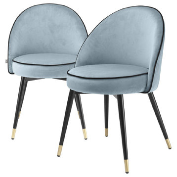 Velvet Dining Chair Set (2) | Eichholtz Cooper, Blue