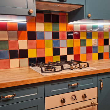 Mexican Colorful Tiles in the Kitchen