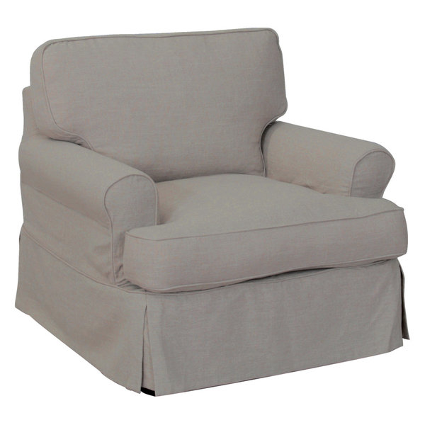 Sunset Trading T, Cushion Chair Sli-Pieceover | Light Gray