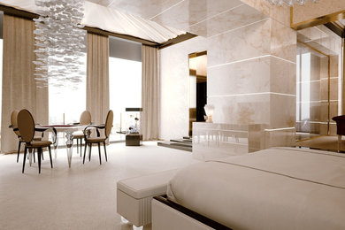 Inspiration for a contemporary bedroom remodel in Chicago