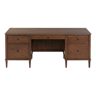 Safavieh Couture Ariella 5 Drawer Walnut Wood Desk