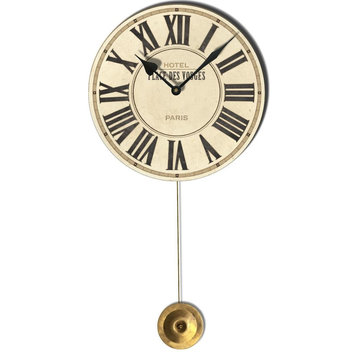 Place Des Voges White Pendulum Clock