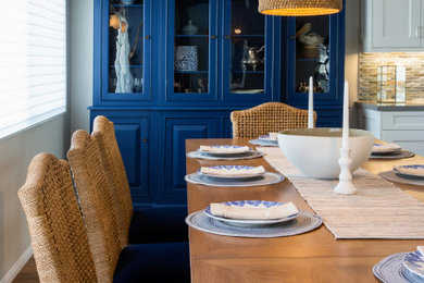 Inspiration for a coastal dining room remodel in San Diego