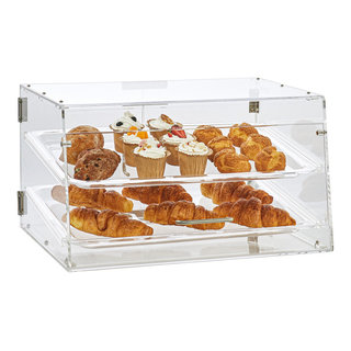 VEVOR 2-Tier Acrylic Bakery Display Case Countertop Donut Pastry Case ...