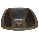 SimplyCopper - Rustic Copper Square Kitchen Bar Prep Sink with Strainer Drain - Welcome to Simply Copper