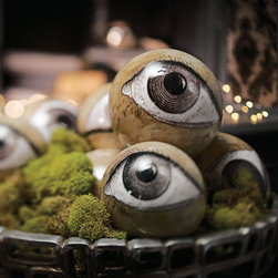 Set Of Eight Eyeball Orbs - Holiday Decorations