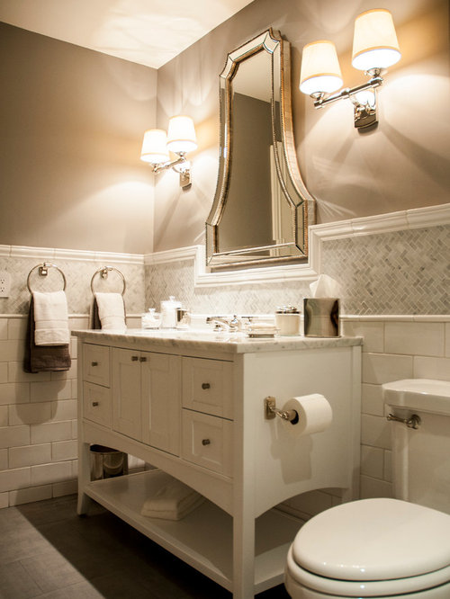 Open Shelf Vanity Houzz   4a01186f03a39d5d 5666 W500 H666 B0 P0  Transitional Bathroom 