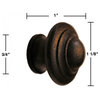 Renovators Supply Manufacturing Cabinet Knobs 1.25" Wrought Iron Drawer Knobs For Cabinets And Drawers With Mounting Hardware Pack Of 10 - View #6