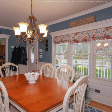 Three New Windows in Pretty Dining Room - Renewal by Andersen Long Island, NY