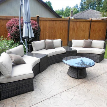 Kontiki Conversation Sets - Wicker Sofa Sets - Monte Carlo 6 Piece Curved Bench