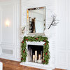 Serene Spaces Living 9ft Faux Pine Garland With Red Berries and Mini Pinecones