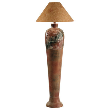 Indian Deer Floor Lamp With Shade