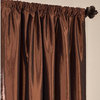 Copper Brown Blackout Faux Silk Taffeta Curtain Single Panel