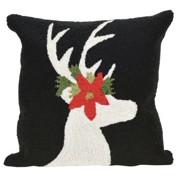 Frontporch Reindeer "Machine Washable" Indoor/Outdoor Pillow