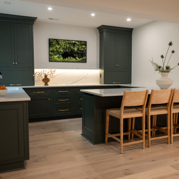 Luxury Basement Remodel with Custom Bar, Wine Display & Wellness Retreat