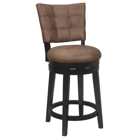 Hillsdale Kaede Wood Swivel Stool, Chestnut Brown, Counter Height