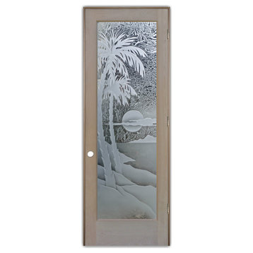 Pantry Door - Palm Sunset - Alder Clear - 30" x 80" - Knob on Left - Pull Open