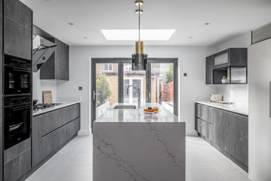 Photo of a large modern kitchen in London.