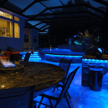 Tropical Pool Lighting Design
