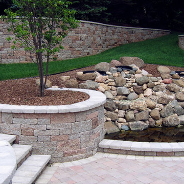 Vintage Wall & Fieldstone Waterfall