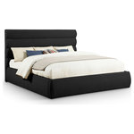 Meridian Furniture - Adam Upholstered Bed, Black, King, Boucle Fabric - Indulge in the allure of the Black Boucle Fabric Adam King Bed by Meridian Furniture. Its captivating design and luxurious Black Boucle Fabric elevate any space with effortless elegance. Crafted with precision and durability in mind, this stunning piece becomes the focal point of gatherings, fostering moments of connection and warmth. Embrace sophistication and style with the Adam King Bed, a testament to exquisite taste and timeless beauty.