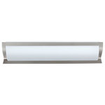 Besa Lighting - Besa Lighting ELANA26-SW-LED-SN Elana 26 - 26.5" 30W 3 LED Bath Vanity - Our Elana bath collection has a clean contemporaryElana 26 26.5" 30W 3 Chrome Satin White G *UL Approved: YES Energy Star Qualified: n/a ADA Certified: n/a  *Number of Lights: Lamp: 3-*Wattage:10w LED bulb(s) *Bulb Included:Yes *Bulb Type:LED *Finish Type:Chrome
