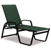 Aruba II 4-Position High Bed Chaise, Textured Black, Forest Green