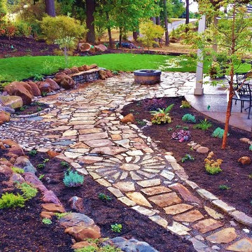 Before & After Landscape Makeover: Outdoor Entertainment Area!