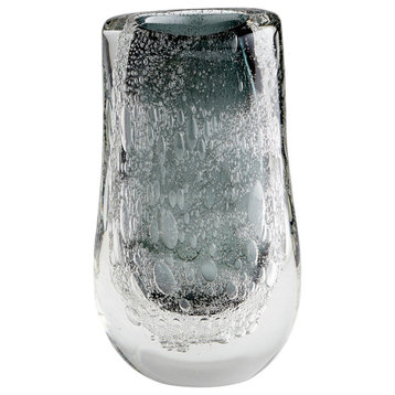 Cyan Viceroy Vase 10898 - Grey and Clear